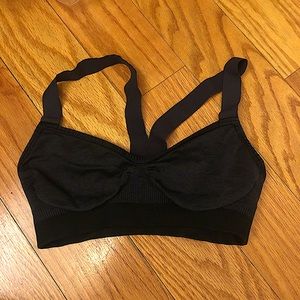 Lululemon grey and black sports bra